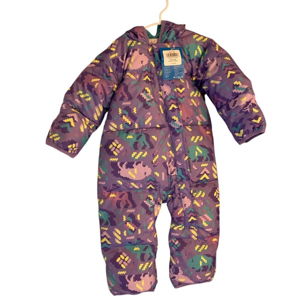 New Columbia Snuggly Bunny Baby Suit 12-18 Months Paisley Purple